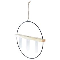Produkt Probówka wazon ozdobny ozdobny pierścień metalowy czarny 29×4×29cm