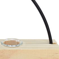 Produkt Probówka wazon ozdobny ozdobny pierścień metalowy czarny 29×4×29cm