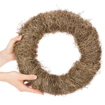 Produkt Wieniec z naturalnego materiału, naturalny wianek dekoracyjny do projektów DIY, 35 cm