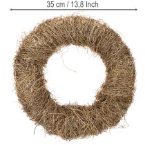 Produkt Wieniec z naturalnego materiału, naturalny wianek dekoracyjny do projektów DIY, 35 cm