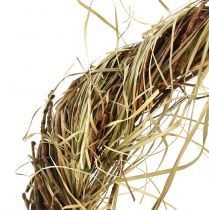 Produkt Wianek winorośli naturalny wianek z siana brązowo zielony Ø25cm 3 szt