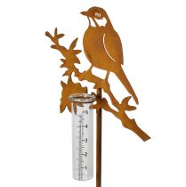 Deszczomierz wtyczka ogrodowa rdzawy ptak 23x7,5x110cm