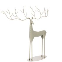 Produkt Dekoracyjna rzeźba jelenia z dużym porożem, nowoczesny wygląd metalowy, 48 cm