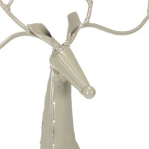 Produkt Dekoracyjna rzeźba jelenia z dużym porożem, nowoczesny wygląd metalowy, 48 cm