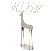 Produkt Dekoracyjna rzeźba jelenia z dużym porożem, nowoczesny wygląd metalowy, 48 cm