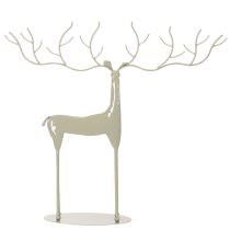 Produkt Dekoracyjna rzeźba jelenia z dużym porożem, nowoczesny wygląd metalowy, 48 cm