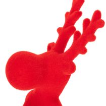 Produkt Dekoracyjna figurka renifera w kolorze czerwonym, leżąca, nowoczesny design, 24 cm, 2 sztuki