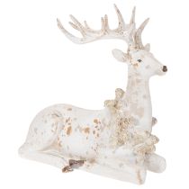 Produkt Figurka dekoracyjna siedzącego jelenia z porożem, 30cm