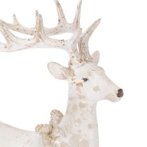 Produkt Figurka dekoracyjna siedzącego jelenia z porożem, 30cm