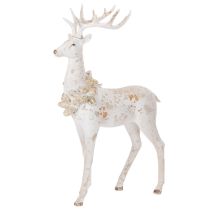 Produkt Dekoracyjna figurka jelenia z szyszką do dekoracji zimowej, 49 cm