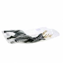 Produkt Deco jeleń flokowany czarny, złoty 40cm