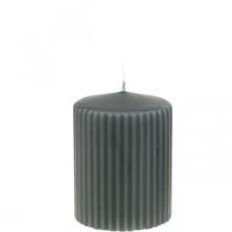 Produkt Świece pieńkowe antracytowe świeca ryflowana 70/90mm 4 szt