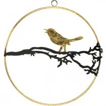 Dekoracja okienna ptaszek, dekoracja jesienna do powieszenia Ø22,5cm