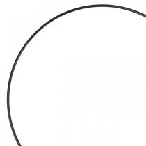 Metalowy pierścionek ozdobny pierścionek Scandi ring deco loop czarny Ø25cm 4szt