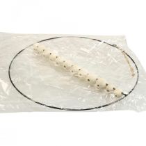 Produkt Pierścień dekoracyjny, metal, koraliki drewniane, Ø30cm, czarny, biały, naturalny, zestaw 4 szt.