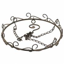 Produkt Pierścionek ozdobny z haczykiem do zawieszenia Rdzawy brąz Ø20,5cm