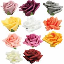 Róża piankowa Ø10cm różne kolory 8szt