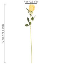 Produkt Sztuczna róża na długiej łodydze, sztuczny kwiat, 62cm, 12 szt.