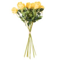 Produkt Sztuczna róża na długiej łodydze, sztuczny kwiat, 62cm, 12 szt.