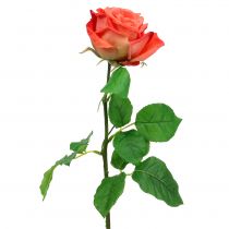 Róża sztuczny kwiat łosoś 67,5cm