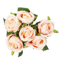 Produkt Bukiet sztucznych róż do stylowej dekoracji domu i na uroczystości, 44 cm, 6 szt.