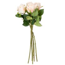 Produkt Bukiet sztucznych róż do stylowej dekoracji domu i na uroczystości, 44 cm, 6 szt.