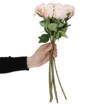 Produkt Bukiet sztucznych róż do stylowej dekoracji domu i na uroczystości, 44 cm, 6 szt.