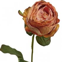 Sztuczna róża pomarańczowa, sztuczna róża, róża dekoracyjna D74cm Ø7cm
