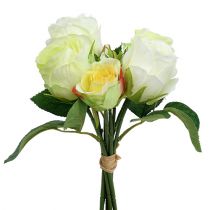 Wiązanka różana Biało-zielona Ø15cm L25cm