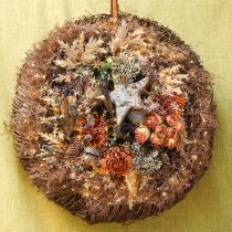 Wiązka róż, jedwabne kwiaty, sztuczne róże pomarańczowe, Antique Look L23cm 8szt.
