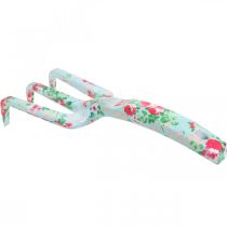 Produkt Metalowe grabie ręczne, grabie z motywem róży, mini grabie L23cm