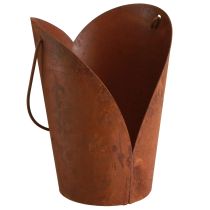 Produkt Rdzawe ozdobne serce z metalowym uchwytem do zawieszenia 12×15,5cm 2szt