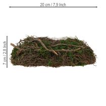 Produkt Okrągła miska z naturalnego mchu i gałązek z folią, Ø20cm