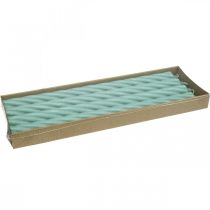 Produkt Świece rustykalne świece w sztyfcie barwione na zielono 350/28mm 4 szt