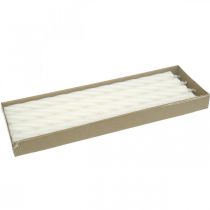 Produkt Świece rustykalne, świece w sztyfcie, jednokolorowe białe, 350/28 mm, 4 sztuki