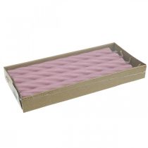 Produkt Świece rustykalne świece w sztyfcie barwione na różowo 250/28mm 4 szt