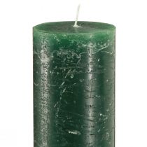 Produkt Rustykalna zielona świeca w sztyfcie do nastrojowego oświetlenia i dekoracji świątecznych długość 300mm szerokość 50mm 4 szt