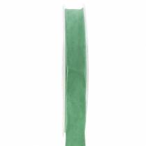 Wstążka aksamitna zielona 15mm 7m