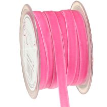 Produkt Wstążka ozdobna aksamitna wstążka prezentowa welur różowa 10mm 20m
