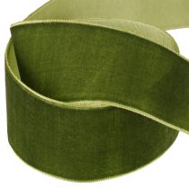 Produkt Taśma ozdobna aksamitna wstążka materiałowa aksamit ciemnozielony 40mm 8m