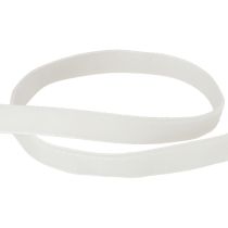 Produkt Wstążka aksamitna biała wstążka dekoracyjna wstążka prezentowa biała 10mm 20m
