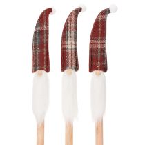Produkt Dekoracyjne paliki świąteczne w kształcie elfów, Mikołaj w filcowym kapeluszu, 58 cm, 6 szt.