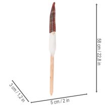 Produkt Dekoracyjne paliki świąteczne w kształcie elfów, Mikołaj w filcowym kapeluszu, 58 cm, 6 szt.