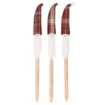 Produkt Dekoracyjne paliki świąteczne w kształcie elfów, Mikołaj w filcowym kapeluszu, 58 cm, 6 szt.