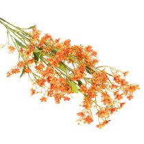 Produkt Sztuczny kwiat orchidei gałązka pomarańczowa filigranowa dekoracja pokoju 110cm 3 szt.
