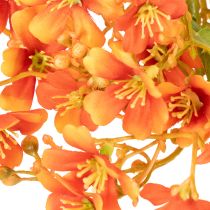 Produkt Sztuczny kwiat orchidei gałązka pomarańczowa filigranowa dekoracja pokoju 110cm 3 szt.