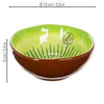 Produkt Ceramiczna miska do serwowania, wzór kiwi. Idealna na stylowe stoły jadalniane i bufety. 15 cm