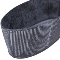 Produkt Miska owalna metalowa czarno-szara vintage 32,5/37cm zestaw 2 szt.