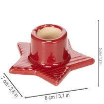 Produkt Świecznik gwiazda na świece stożkowe, adwentowe i bożonarodzeniowe, 8cm, 2 sztuki