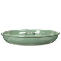 Produkt Zielony metalowy świecznik, dekoracyjny, na świece stożkowe, 13 cm